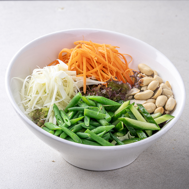 Thai Papaya Salad with Vegetables & Lemon Basil Dressing